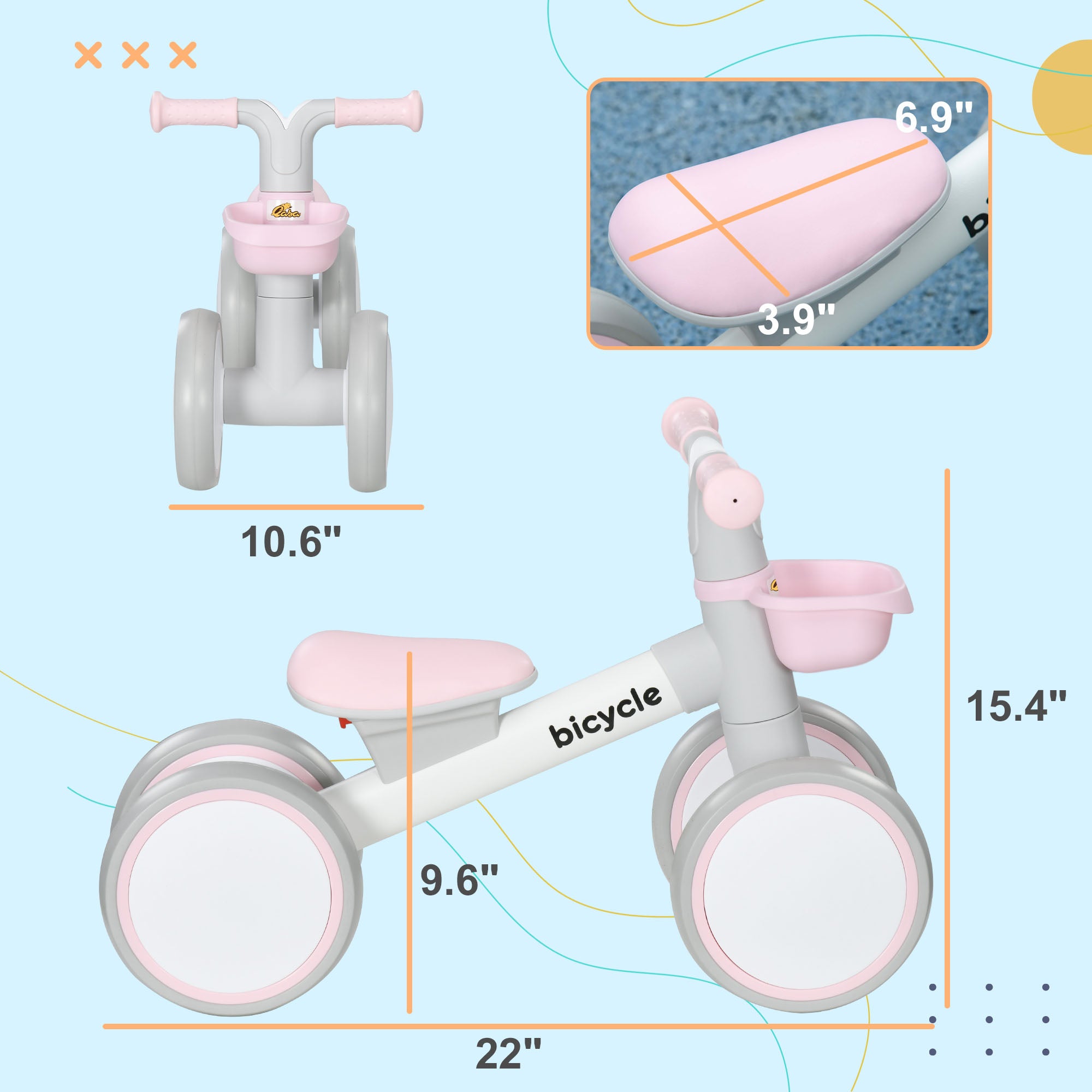 Toddlers Balance Bike - Pink