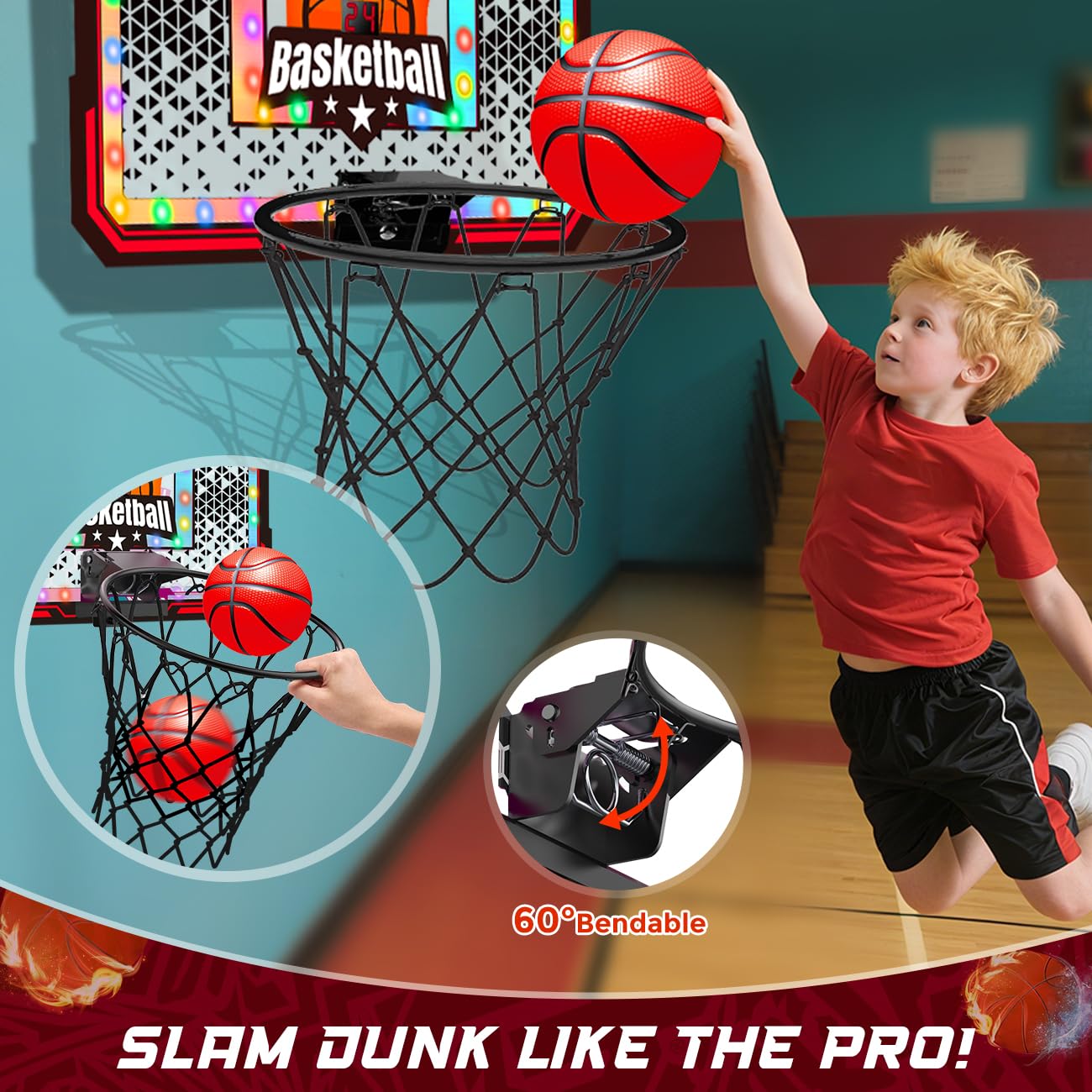 Indoor Light Up Basketball Hoop