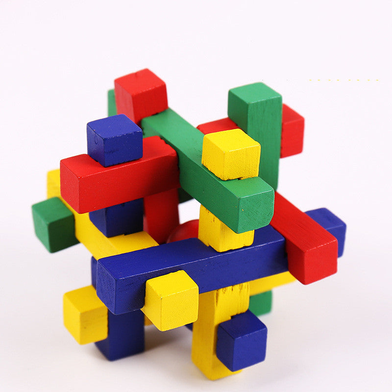 Beech Wood Kongming Lock Puzzle
