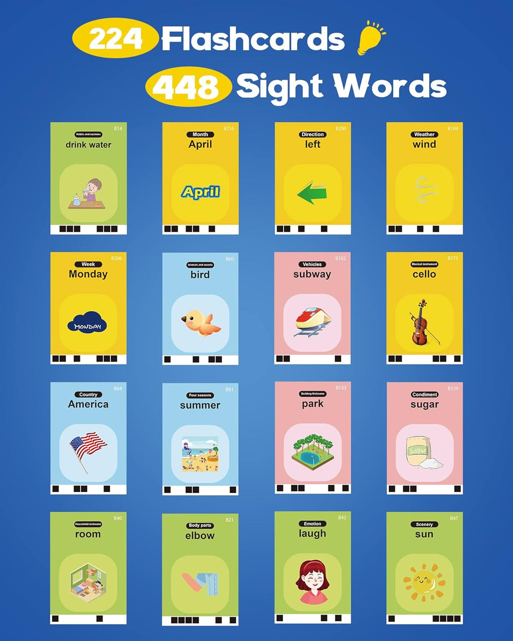 Toddler/Kids Montessori Educational Flash Cards