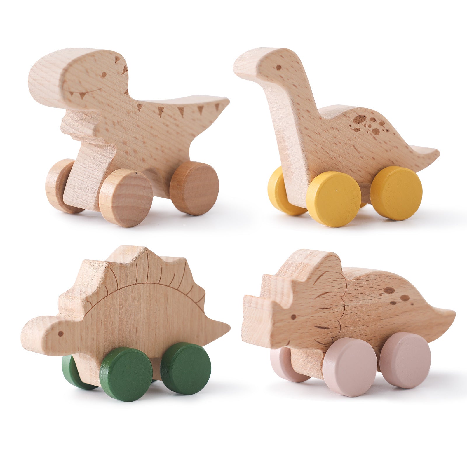 Wooden Dino Car