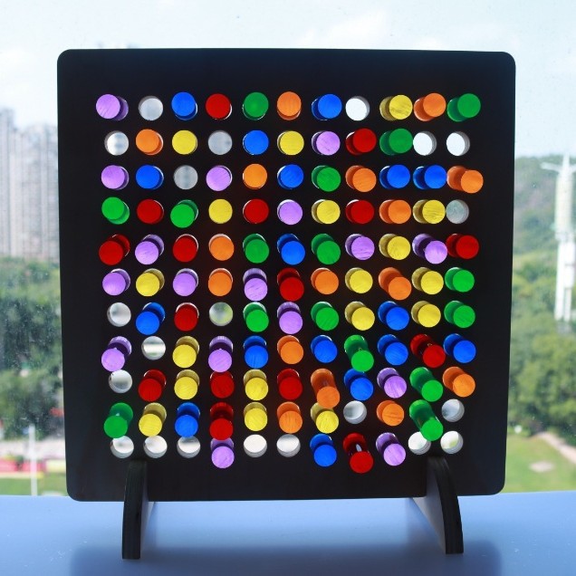 Montessori Rainbow Wire-wrap Board Pixel Art