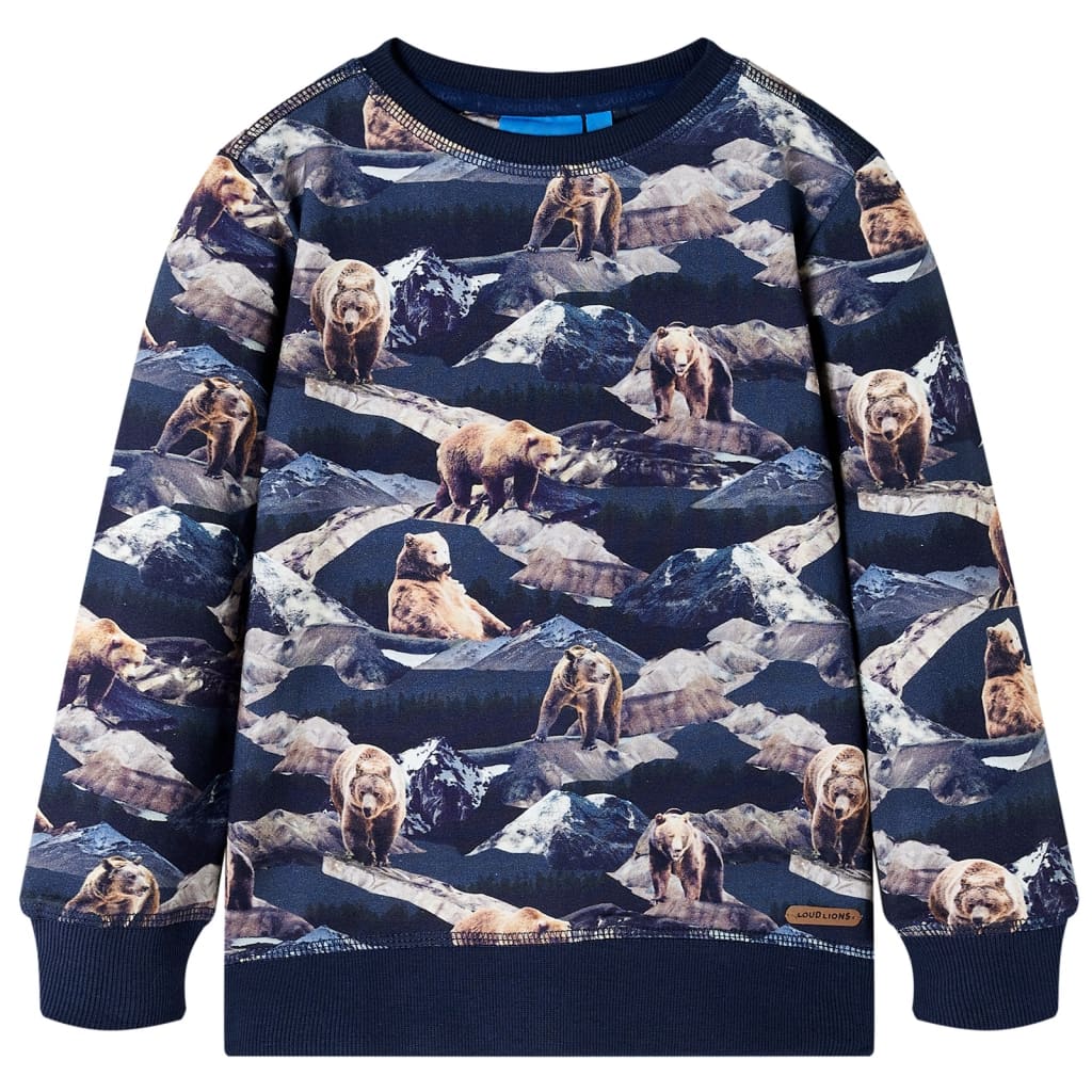 Children's sweatshirt navy blue with bears