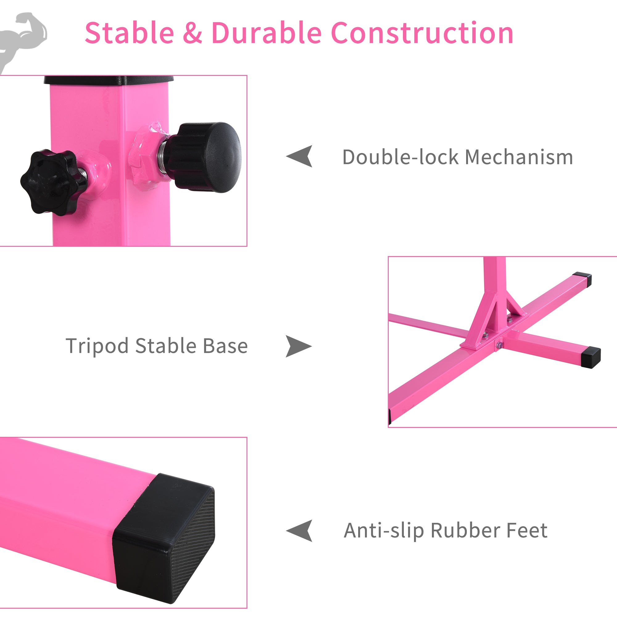 Kids Height Adjustable Gymnastics Horizontal Bar