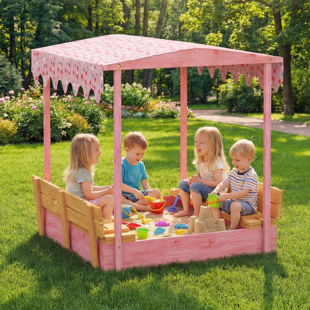 Wooden Sandbox with Cover