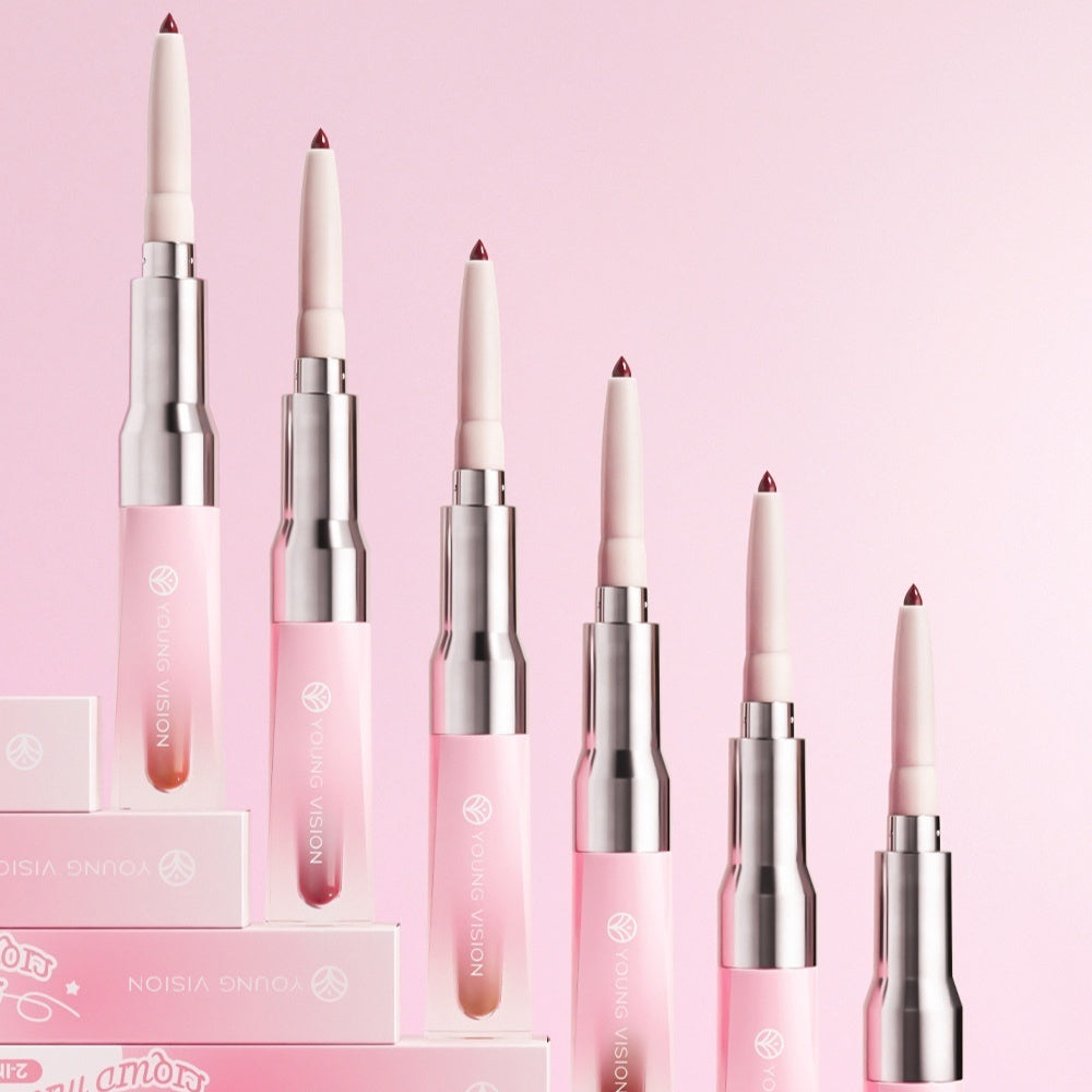 Double-headed Lip Liner Mirror Lip Gloss