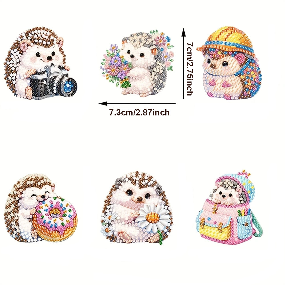 DIY Diamond Painting Keychain Kit- Hedgehog Pattern