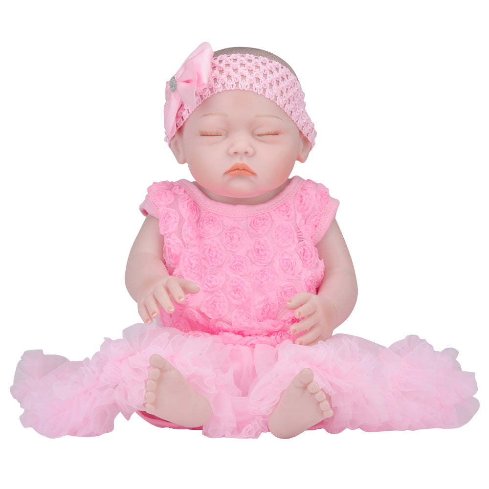 Cute Closed Eyes Silicone Doll