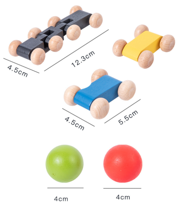 Wooden 2-in-1 Roller Glider Parking Toy