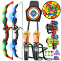 2 Bow LED Light-4 In 1 Archery & Dart Game Set