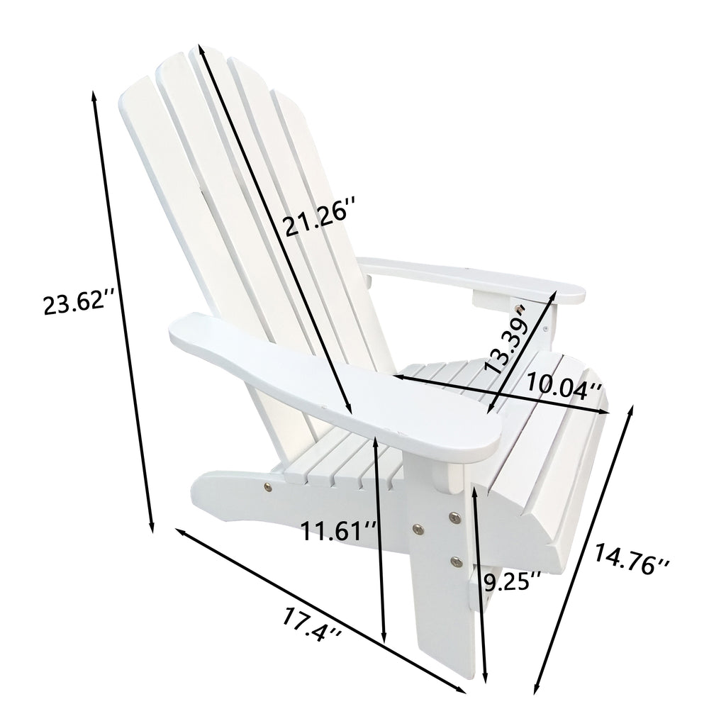 Wood Children Adirondack Chair, white