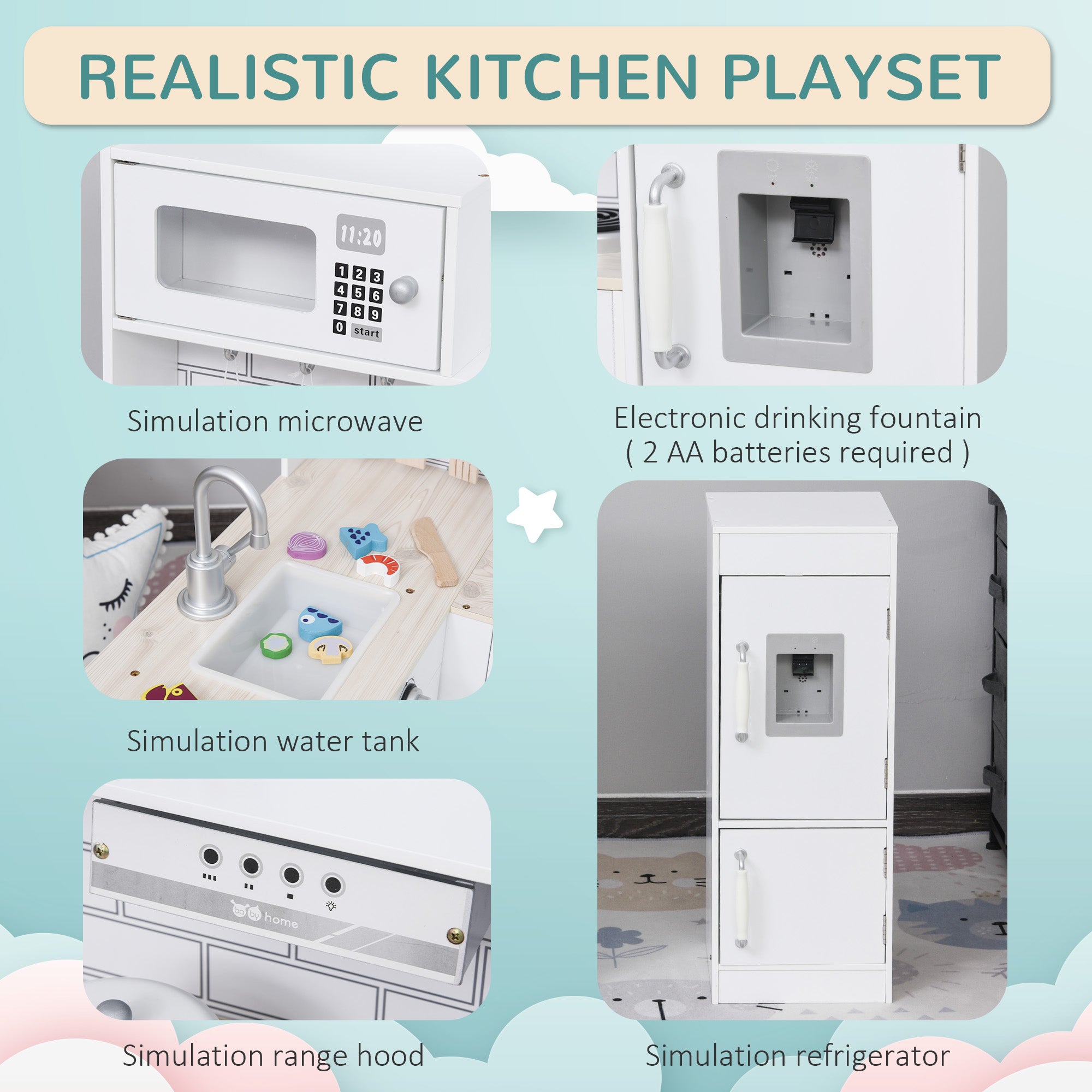 Corner Kids Kitchen Playset