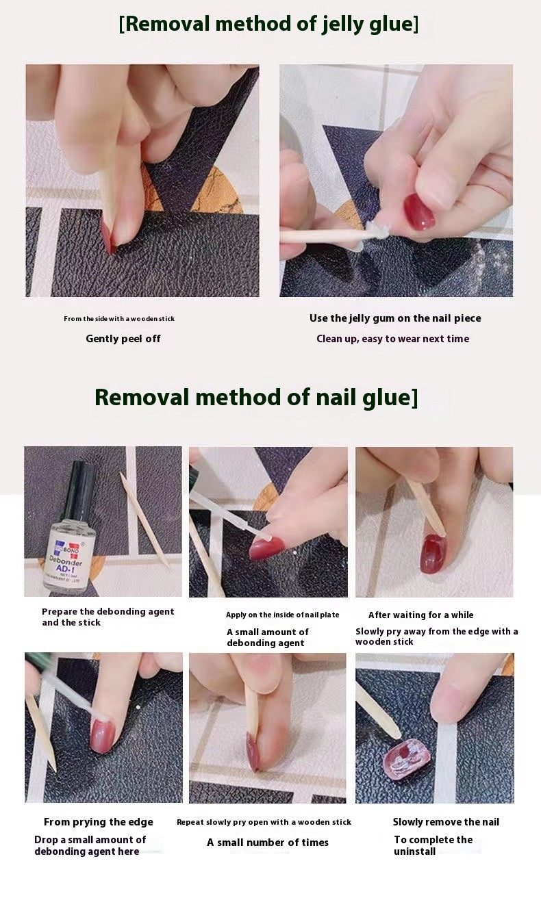 Girls Fake Nails Little Brown Bear