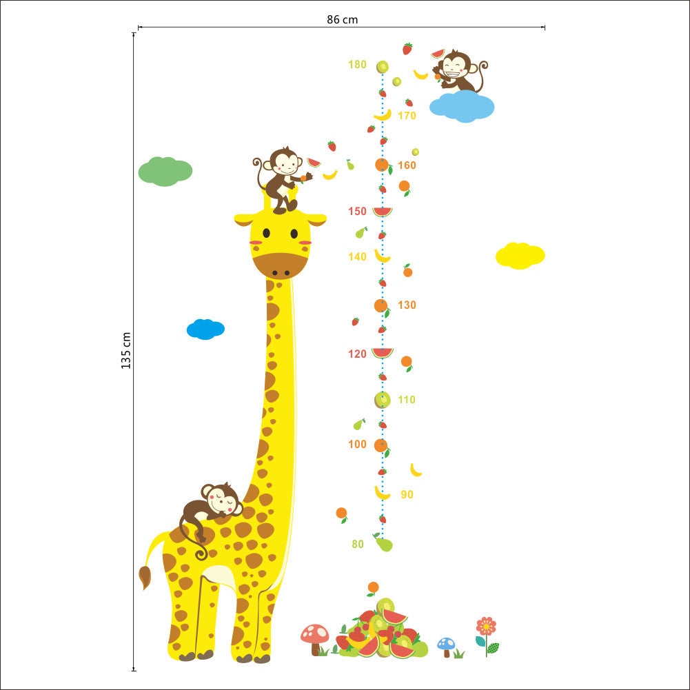 Cartoon Height Chart Decal