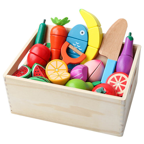 15 Pieces Wooden Magnetic Food