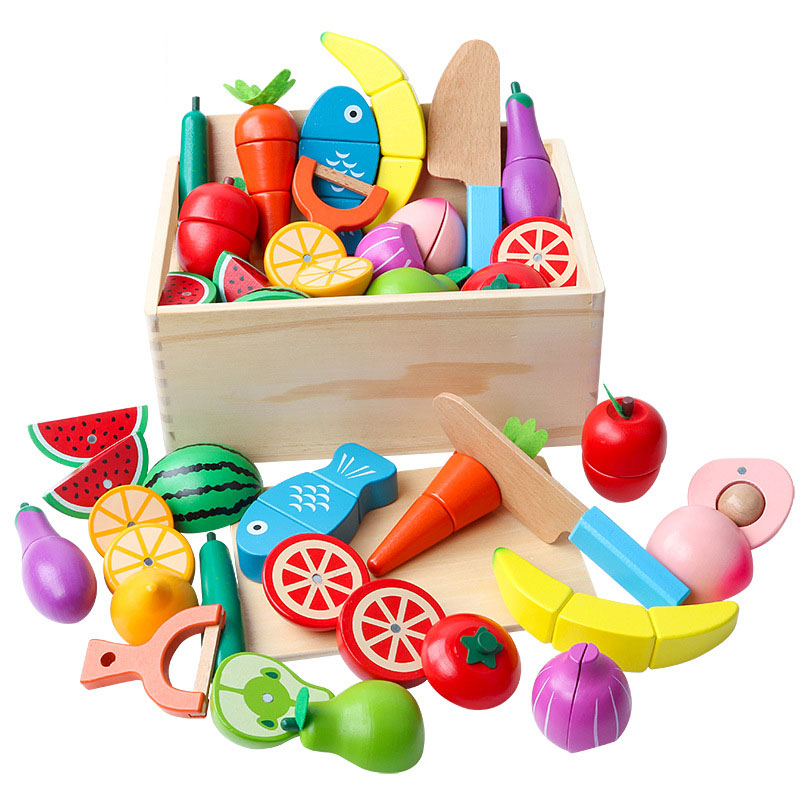 15 Pieces Wooden Magnetic Food