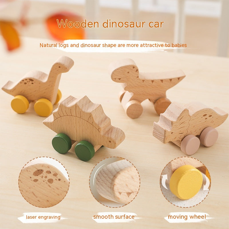 Wooden Dino Car