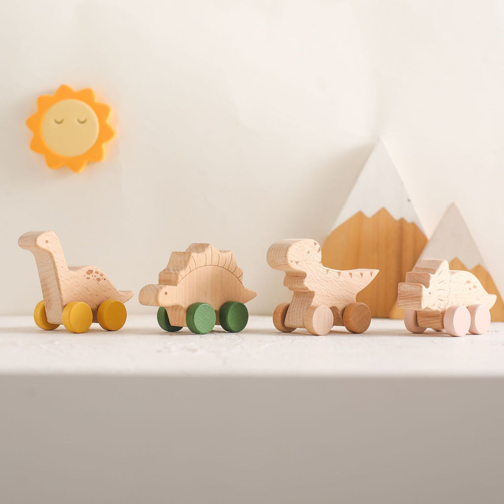 Wooden Dino Car