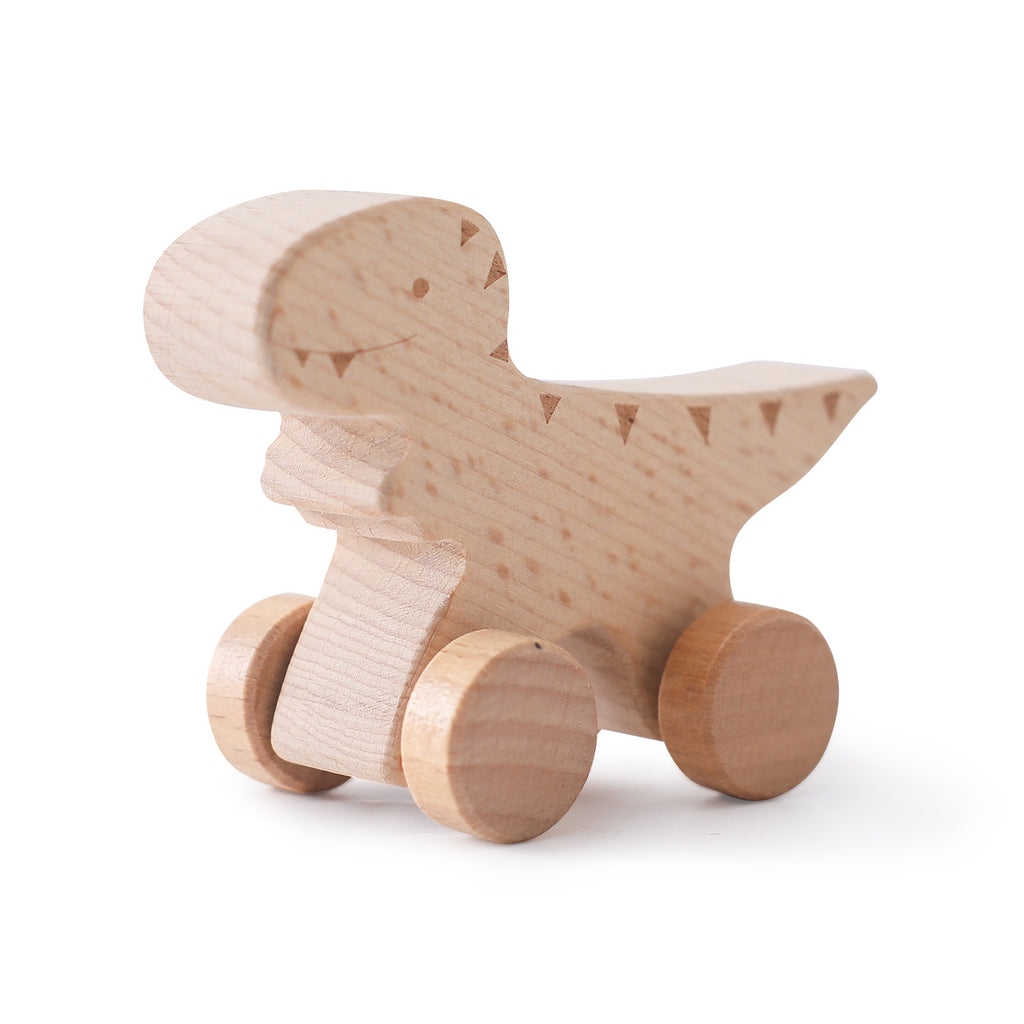 Wooden Dino Car