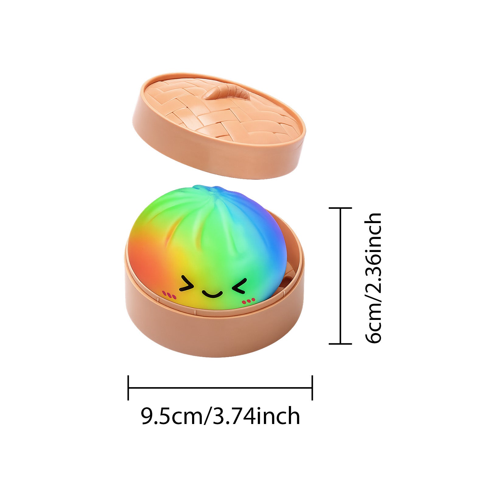 Rainbow Steamed Bun Squishy