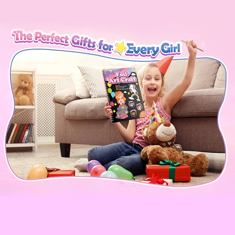 Kids Foil Art Craft DIY Creative Activity Set