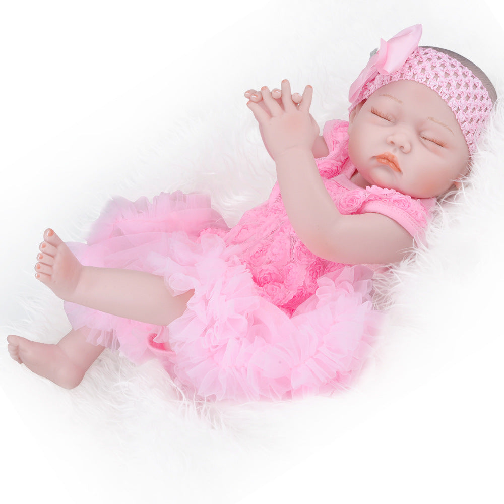 Cute Closed Eyes Silicone Doll