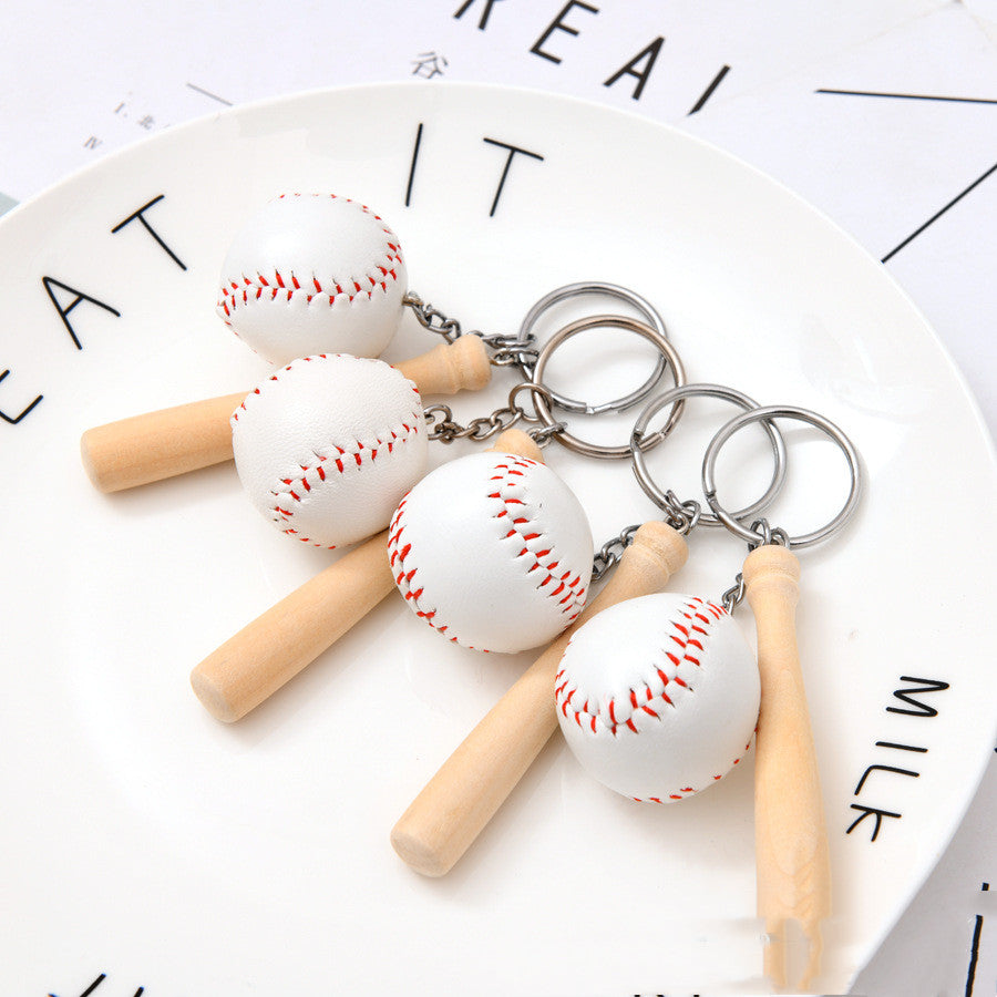 Baseball & Bat Keychain