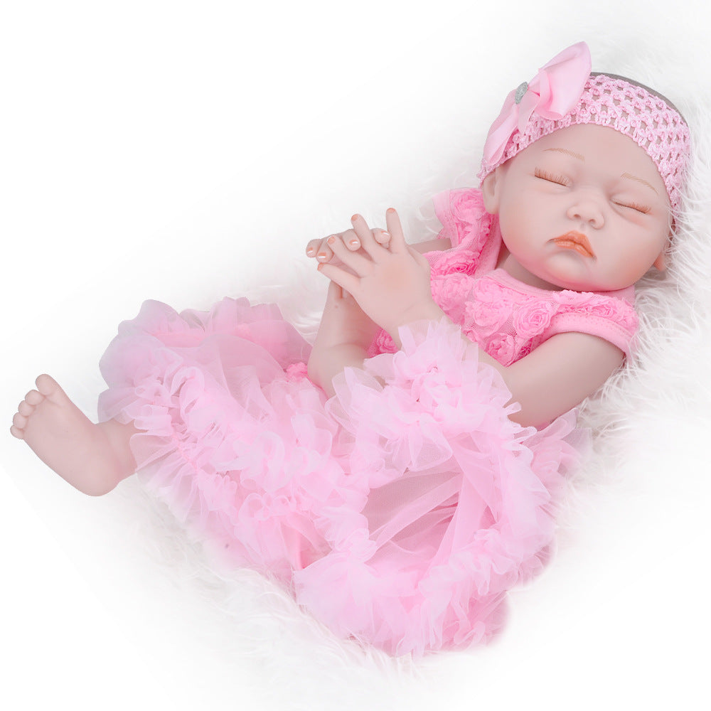 Cute Closed Eyes Silicone Doll