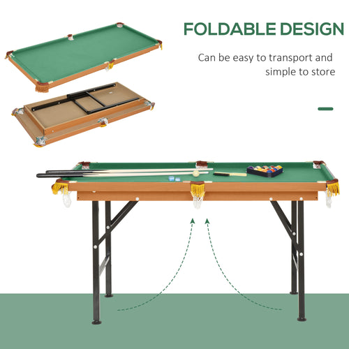 55" Portable Folding Billiards Table