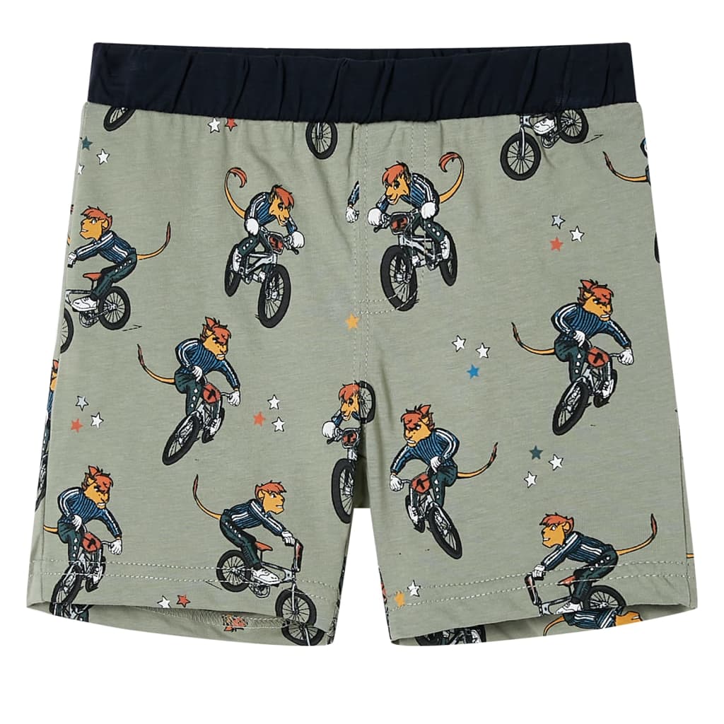 Children's Lion riding a bike short-sleeved pajamas