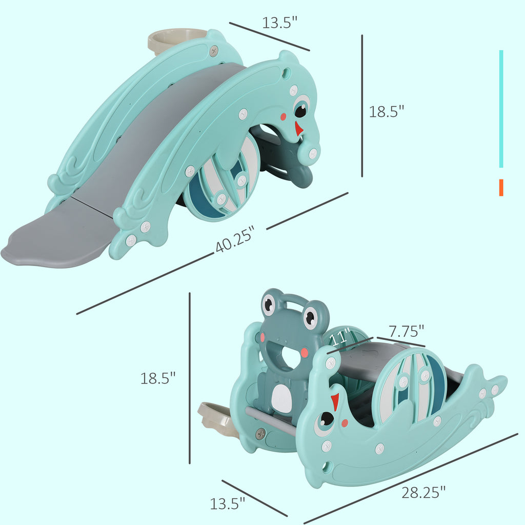 3-in-1 Kids Portable Slide Rocking Horse