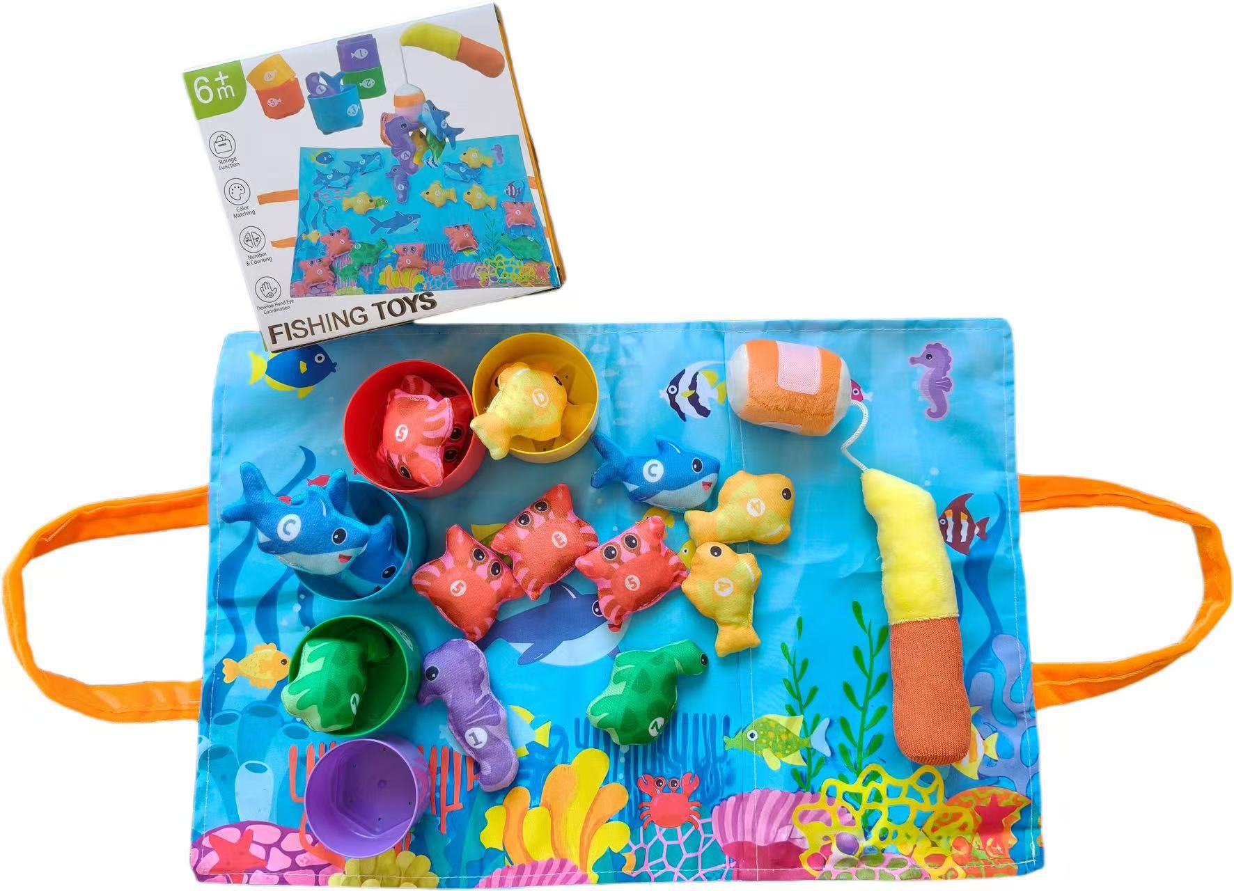 Fishing Play Mat with 3-D Early Education Toys