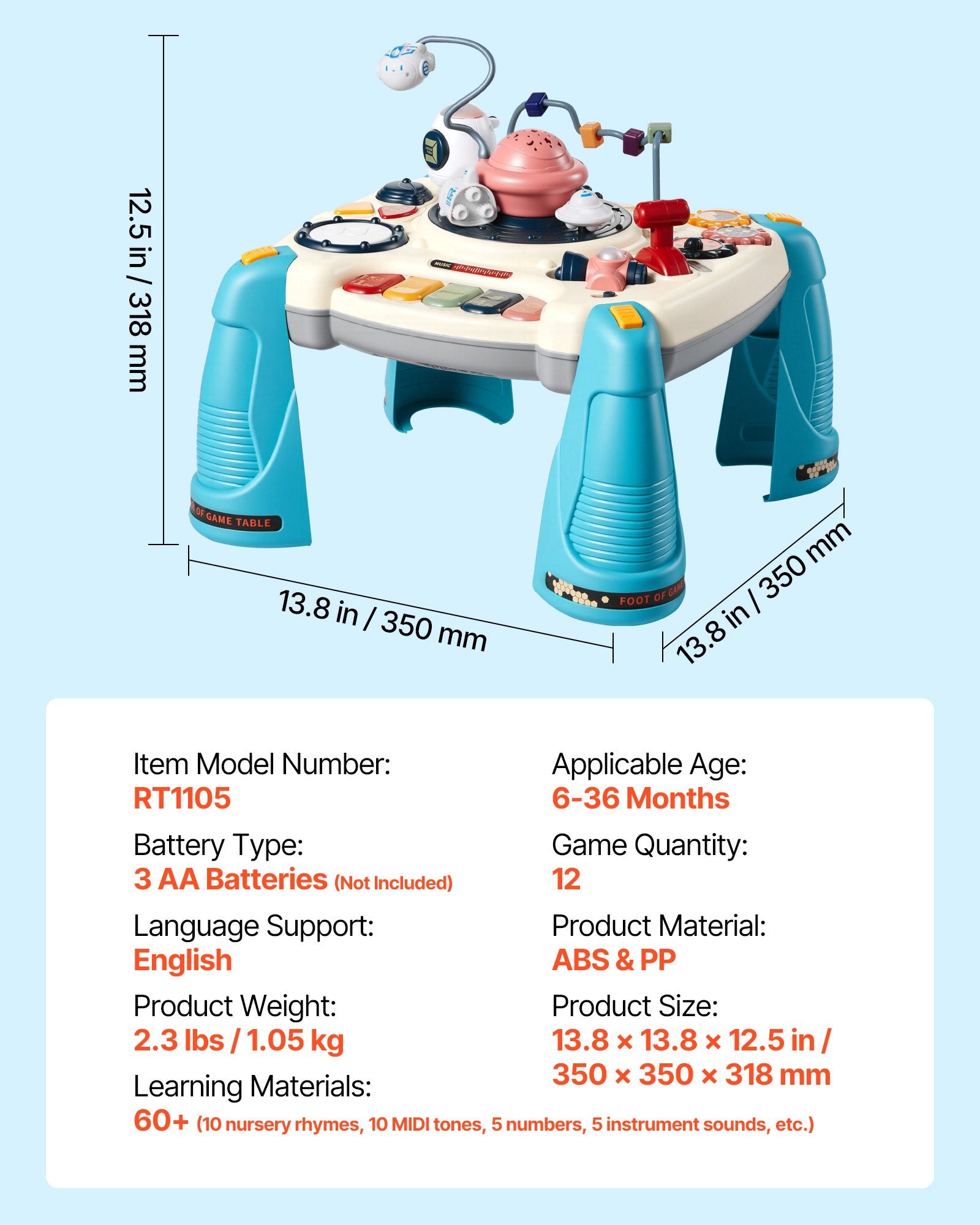 Baby Spacecraft Learning Activity Desk