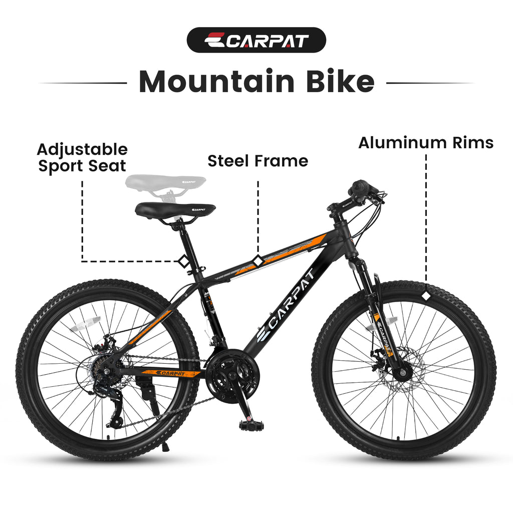 26 Inch Mountain Bike, Shimano 21 Speeds