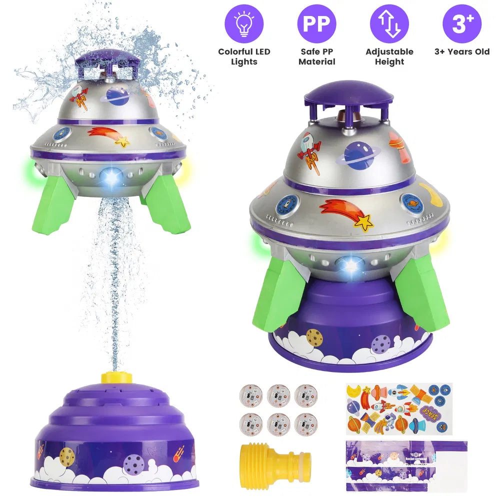 360° Rotating UFO Sprinkler with LED Lights