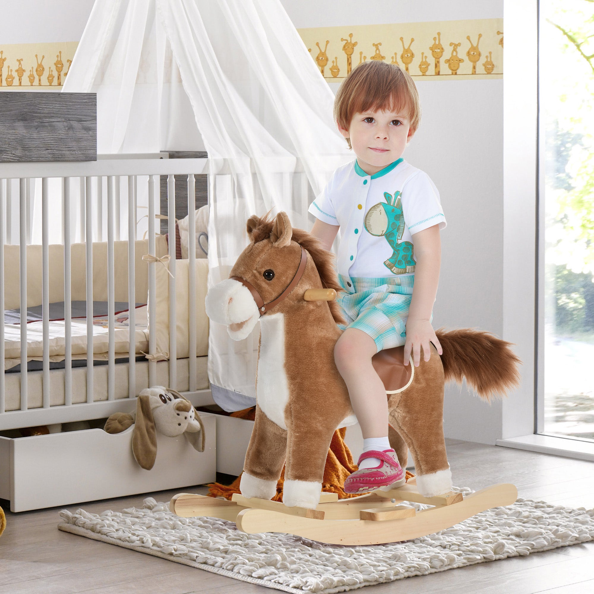 Rocking Horse with Sounds, Moving Mouth, Wagging Tail