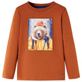 Children's bear with camera long-sleeved shirt