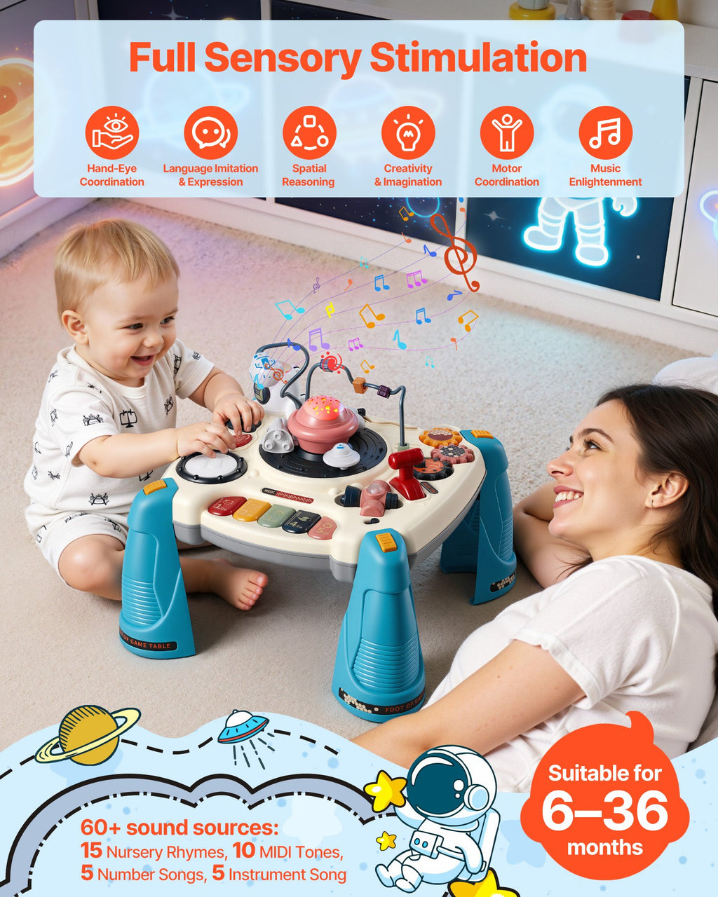 Baby Spacecraft Learning Activity Desk