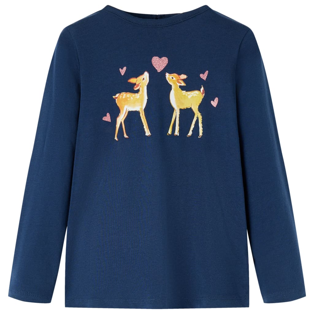 Girls long-sleeved deer shirt
