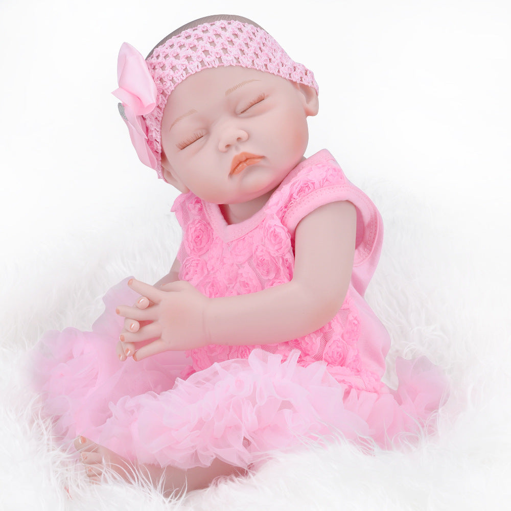 Cute Closed Eyes Silicone Doll