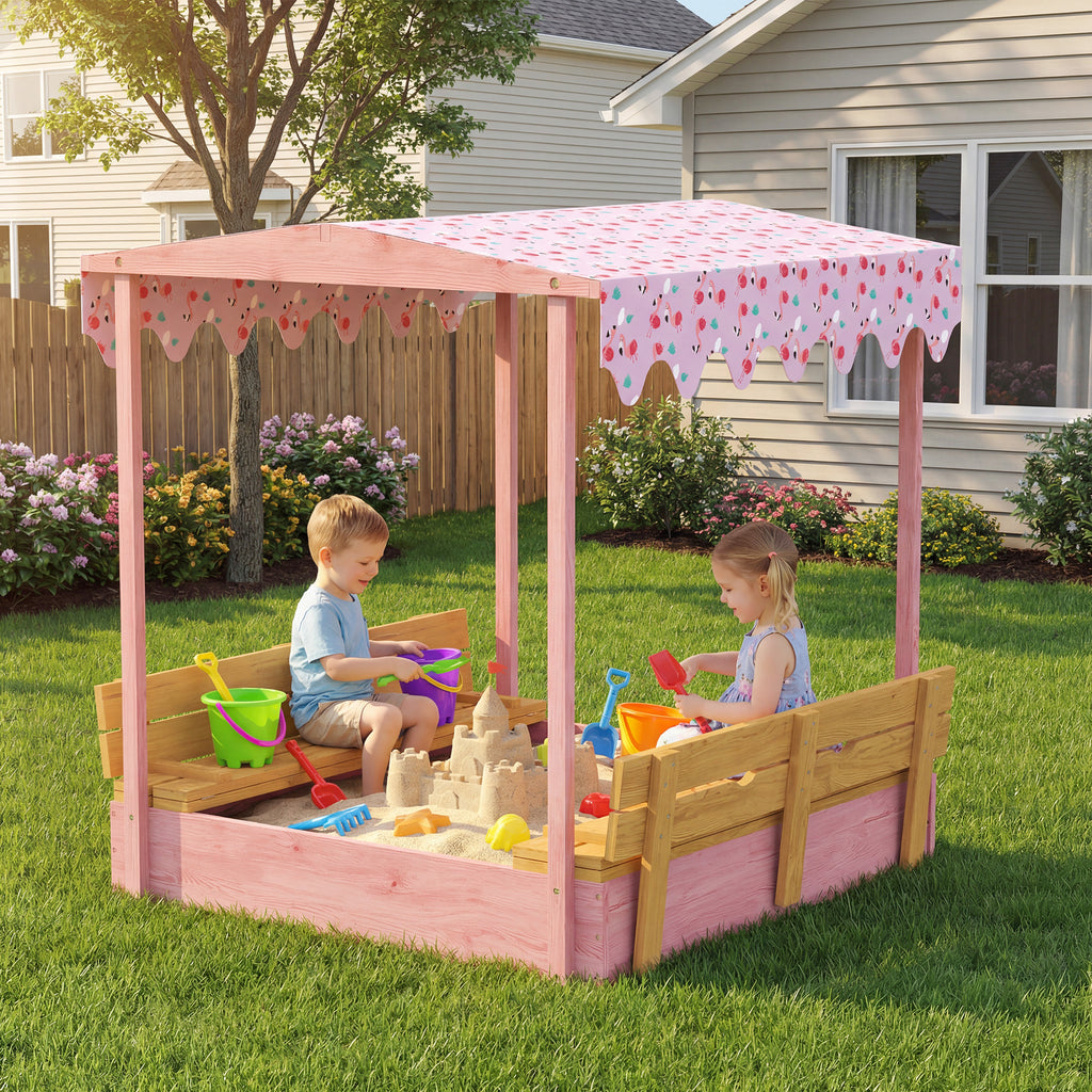 Wooden Sandbox with Cover
