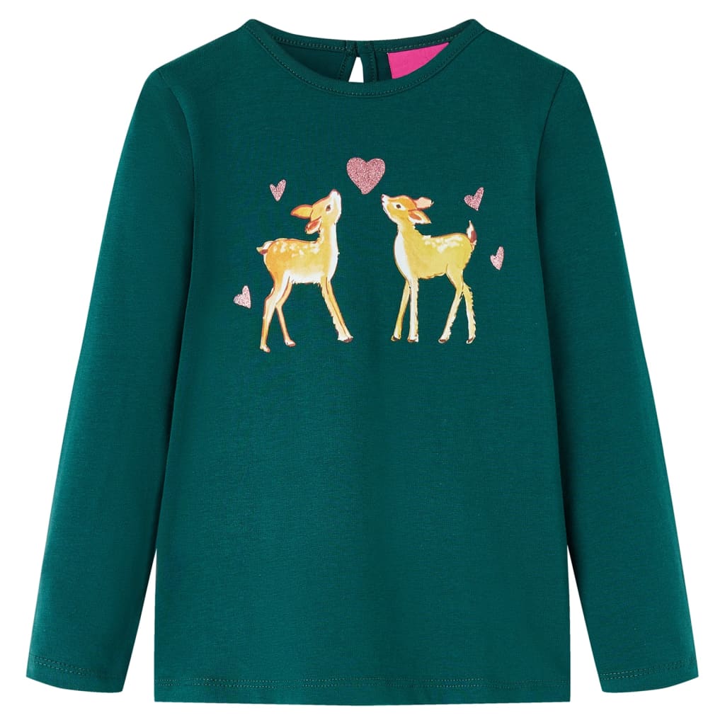 Girls long-sleeved deer shirt
