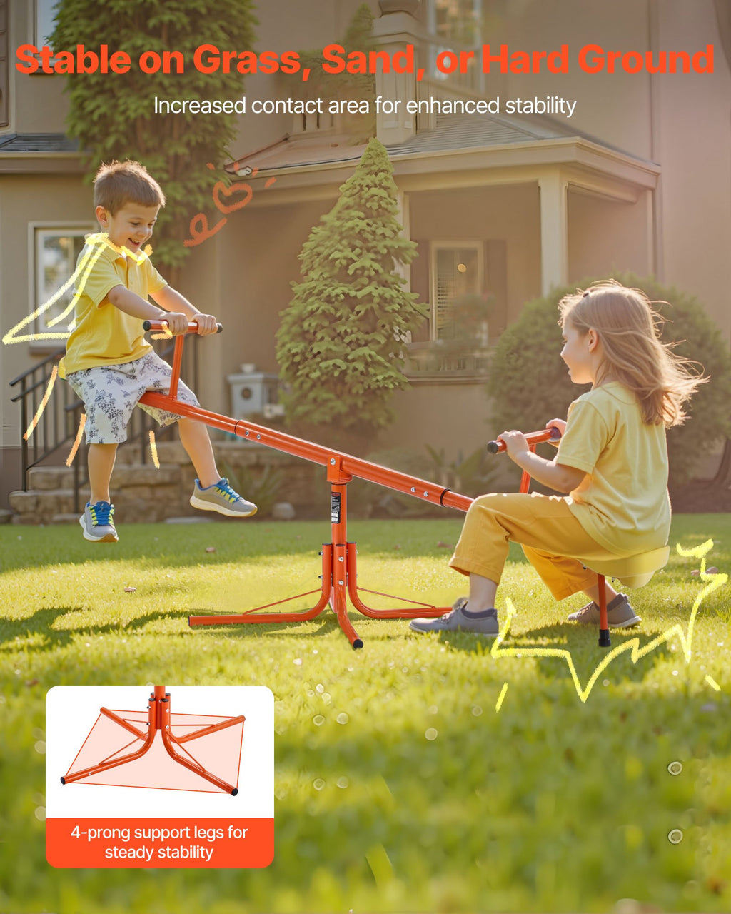 Kids Swiveling 360 Degrees Rotating Teeter Totter