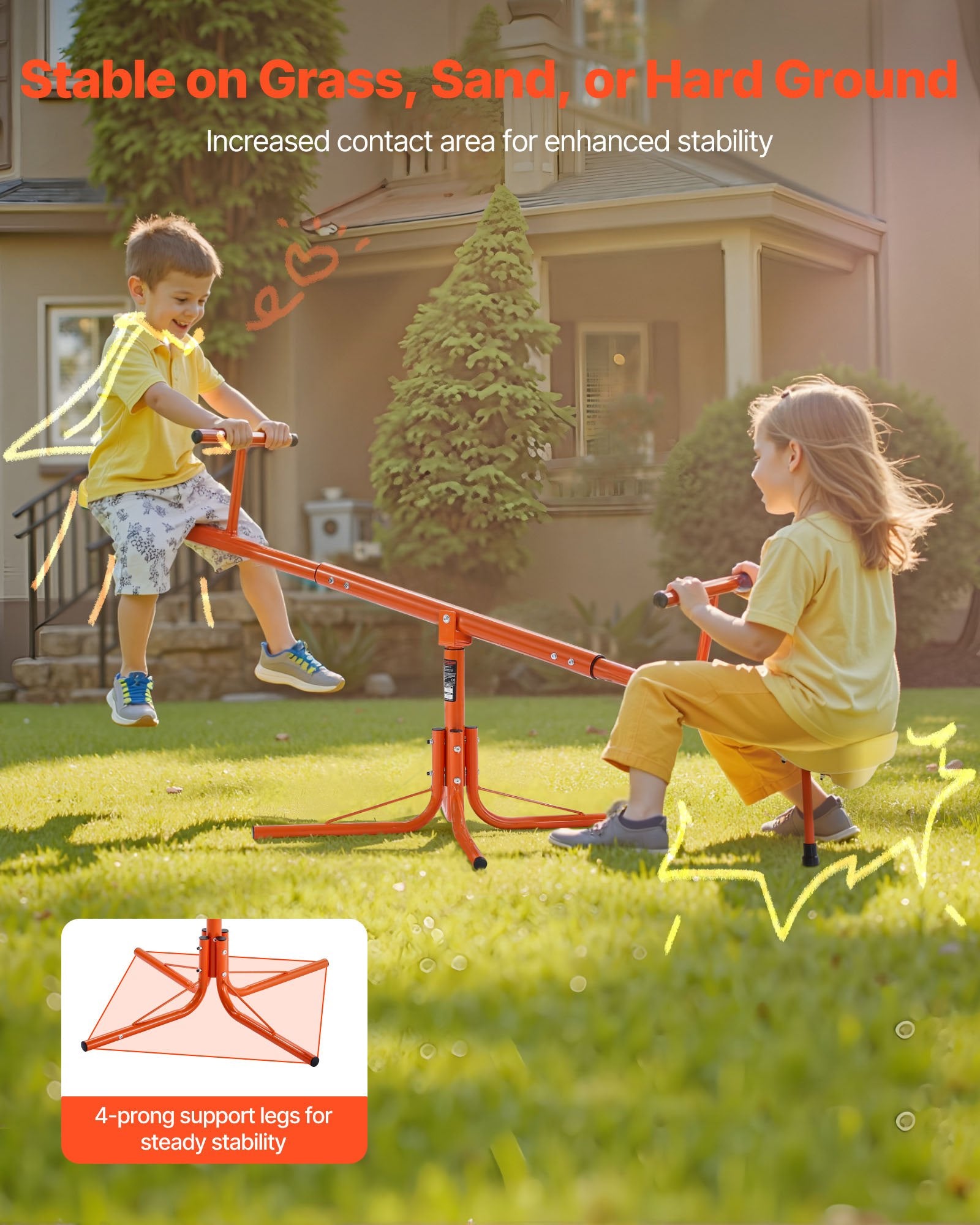 Kids Swiveling 360 Degrees Rotating Teeter Totter