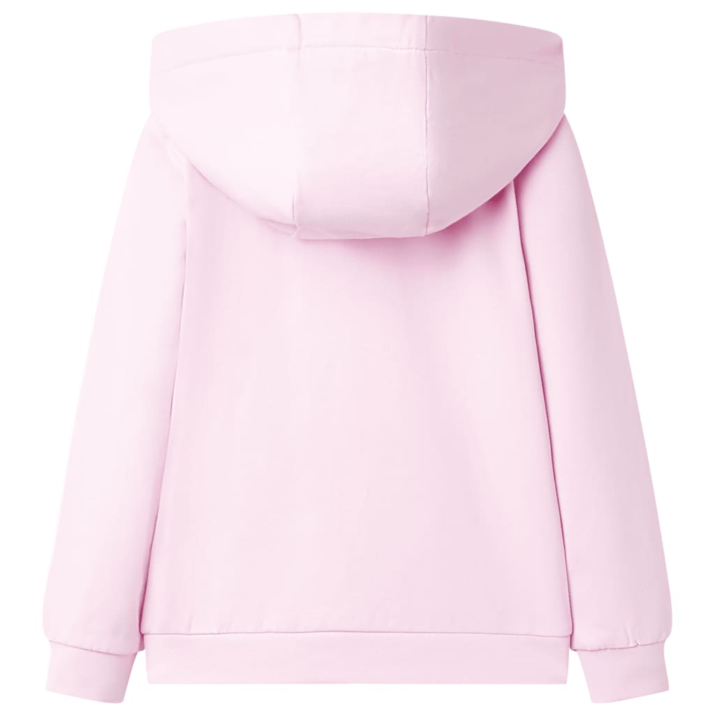 Children's light pink zip-up hoodie