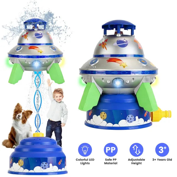 360° Rotating UFO Sprinkler with LED Lights