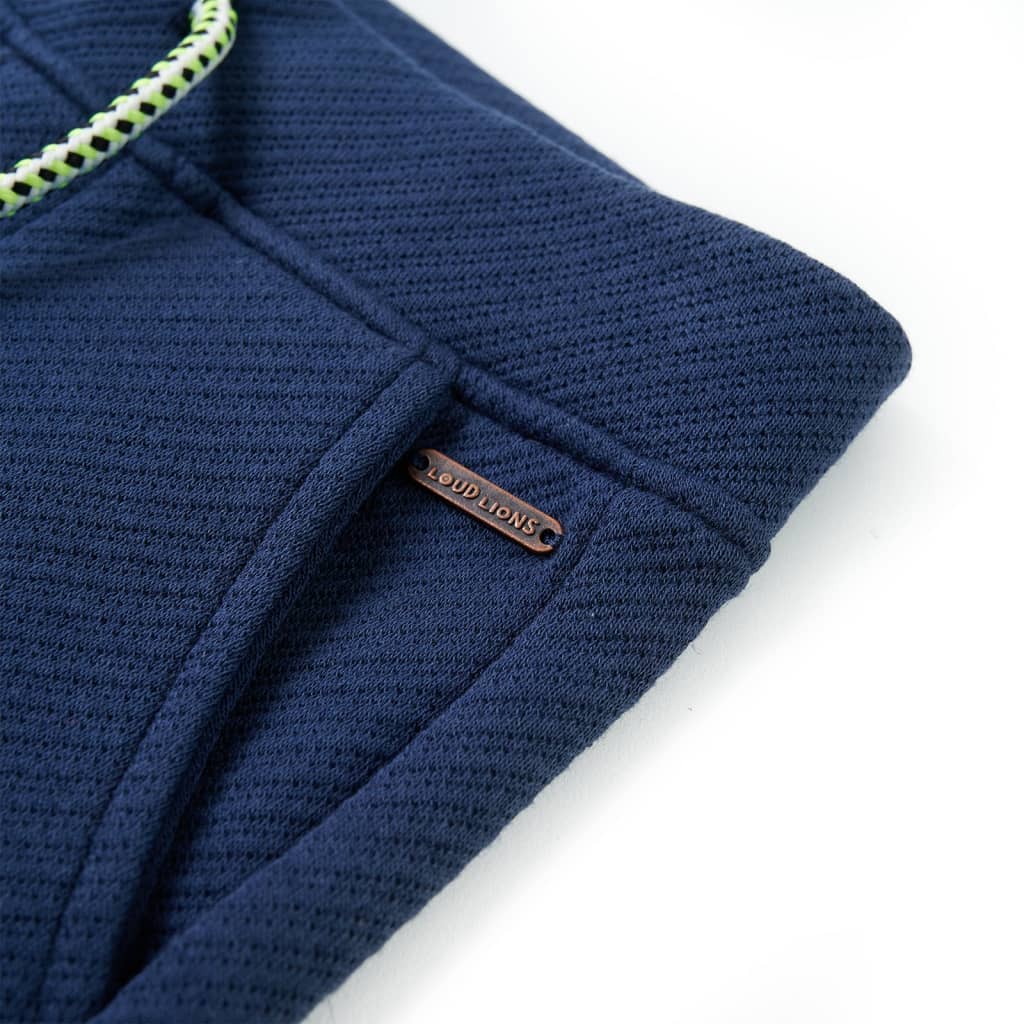 Children's shorts with drawstring, dark blue