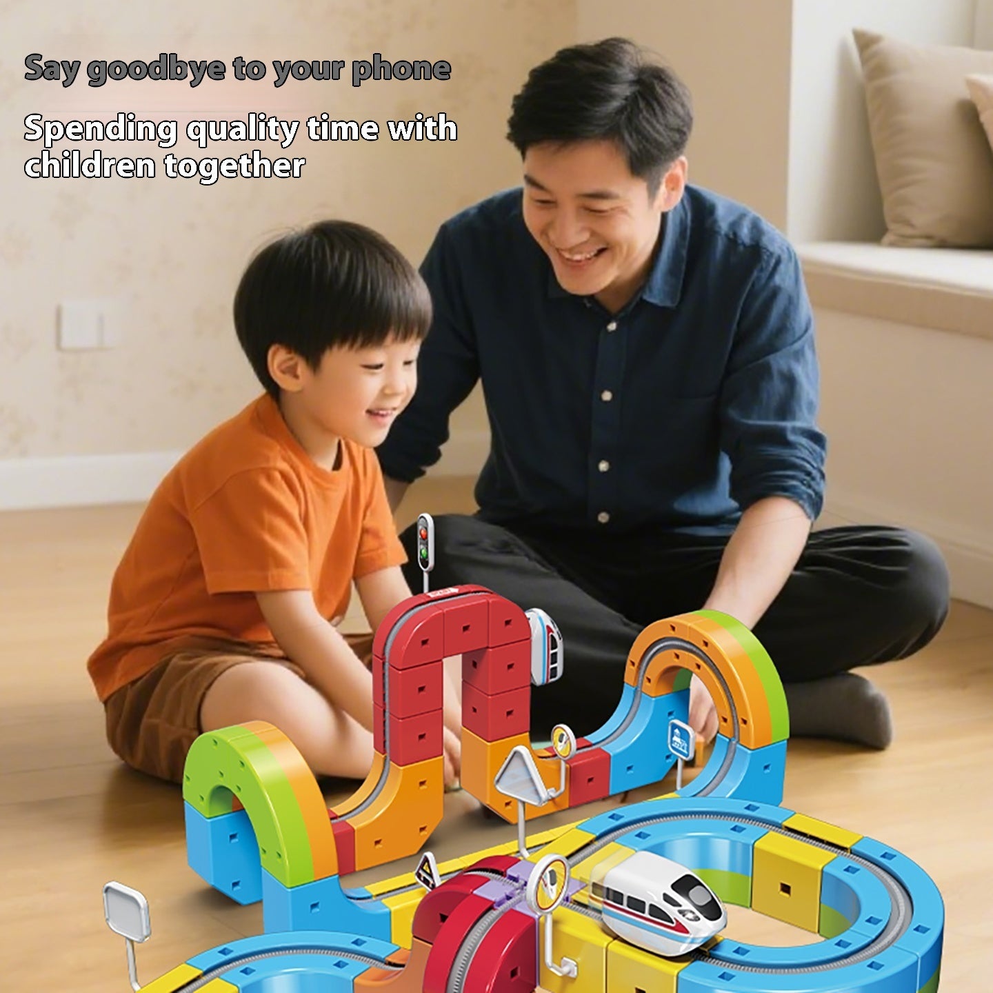 Children's Cube Track Building Blocks