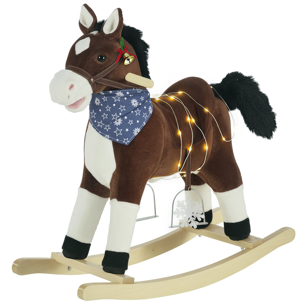 Kids Plush Ride-On Rocking Horse