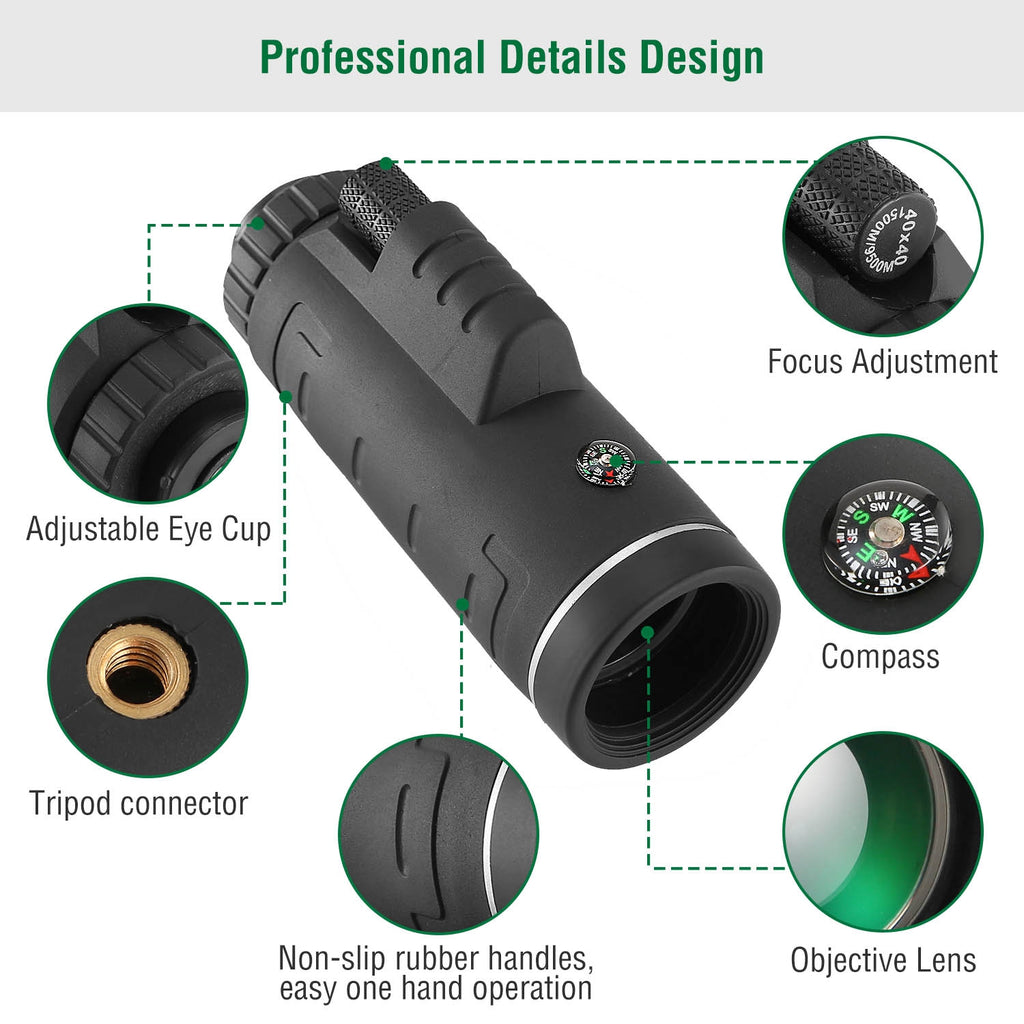 Optical Monocular Telescope Phone holder tripod
